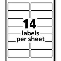 Avery PRES-a-ply Laser/Inkjet Address Labels, 1-1/3