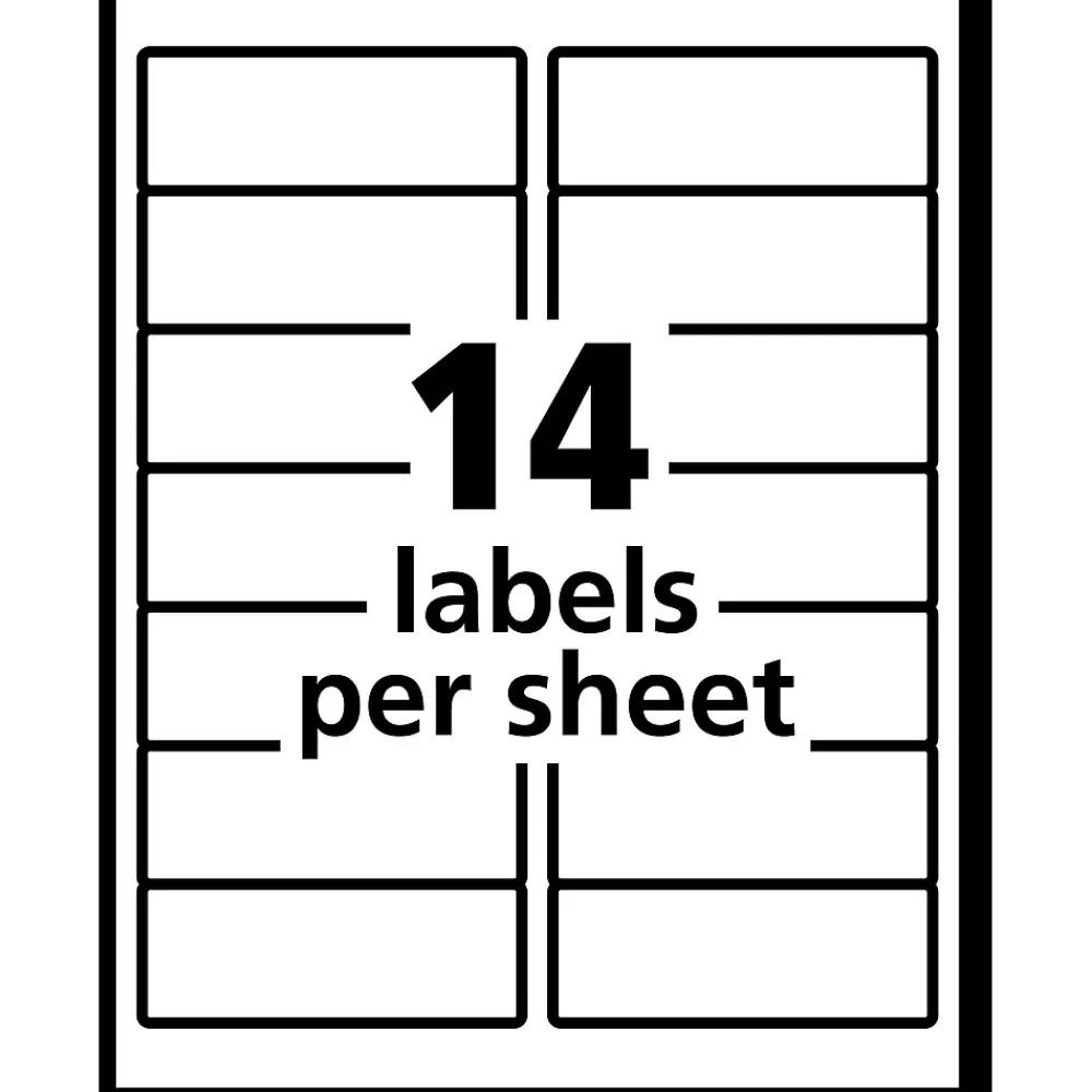 Avery PRES-a-ply Laser/Inkjet Address Labels, 1-1/3" x 4", White, 1,400 Labels/Box (30602)
