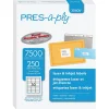 Hot Pres-a-ply Laser/Inkjet Address Labels, 1" x 2-5/8", White, 7,500 Labels/Box (30606)