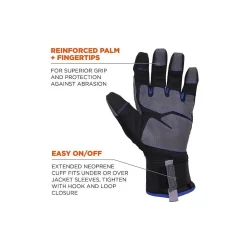 Proflex 817 Reinforced Thermal Utility Gloves, Black, Large (17354)