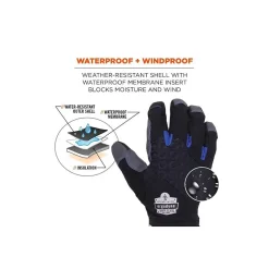 Proflex 817WP Reinforced Thermal Waterproof Utility Gloves, Black, XL (17375)