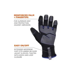 Proflex 817WP Reinforced Thermal Waterproof Utility Gloves, Black, XL (17375)