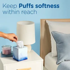 Ultra Soft Facial Tissue, 72 Tissues/Box, 8 Boxes/Pack (61971)<Puffs Online