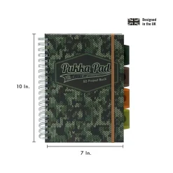 Subject Notebooks|Pukka Pad Camo Knit B5 5-Subject Notebooks, 7" x 10", Ruled, 100 Sheets, Green, 3/Pack (9756-CAM)