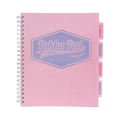 Subject Notebooks|Pukka Pad Pastels 5-Subject Notebooks, 8.5" x 11", Ruled, 100 Sheets, Assorted Colors, 3/Pack (8867-PST)
