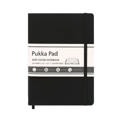 Notebooks|Pukka Pad Professional Notebook, 5.11" x 8.2", College-Ruled, 96 Sheets, Black, 3/Pack (9940-SIG(3))