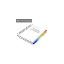 Subject Notebooks|Pukka Pad Subject Notebook, 7" x 10", College Ruled, 200 Sheets, White (9603-PB)
