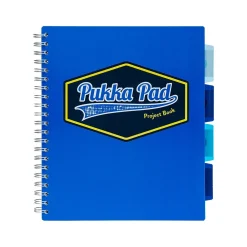Subject Notebooks|Pukka Pad Vision 5-Subject Notebooks, 8.5" x 11", Ruled, 100 Sheets, Bold Blue, 3/Pack (8866(BE)-VIS)