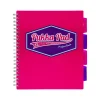 Subject Notebooks|Pukka Pad Vision 5-Subject Notebooks, 8.5" x 11", Ruled, 100 Sheets, Deep Pink, 3/Pack (8866(PK)-VIS)