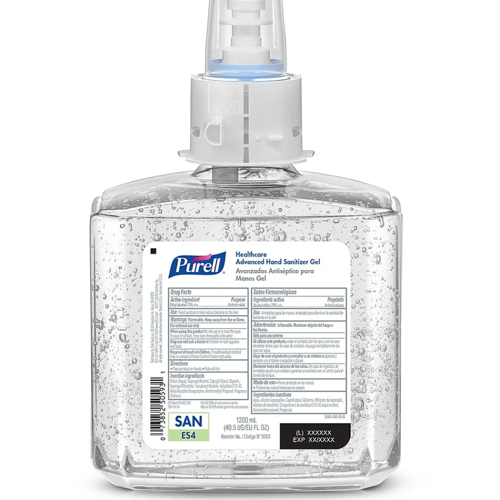 Advanced 70% Alcohol Gel Hand Sanitizer Refill for ES4 Dispenser, Citrus Scent, 1200 mL, 2/Carton (5063-02)<Purell Best