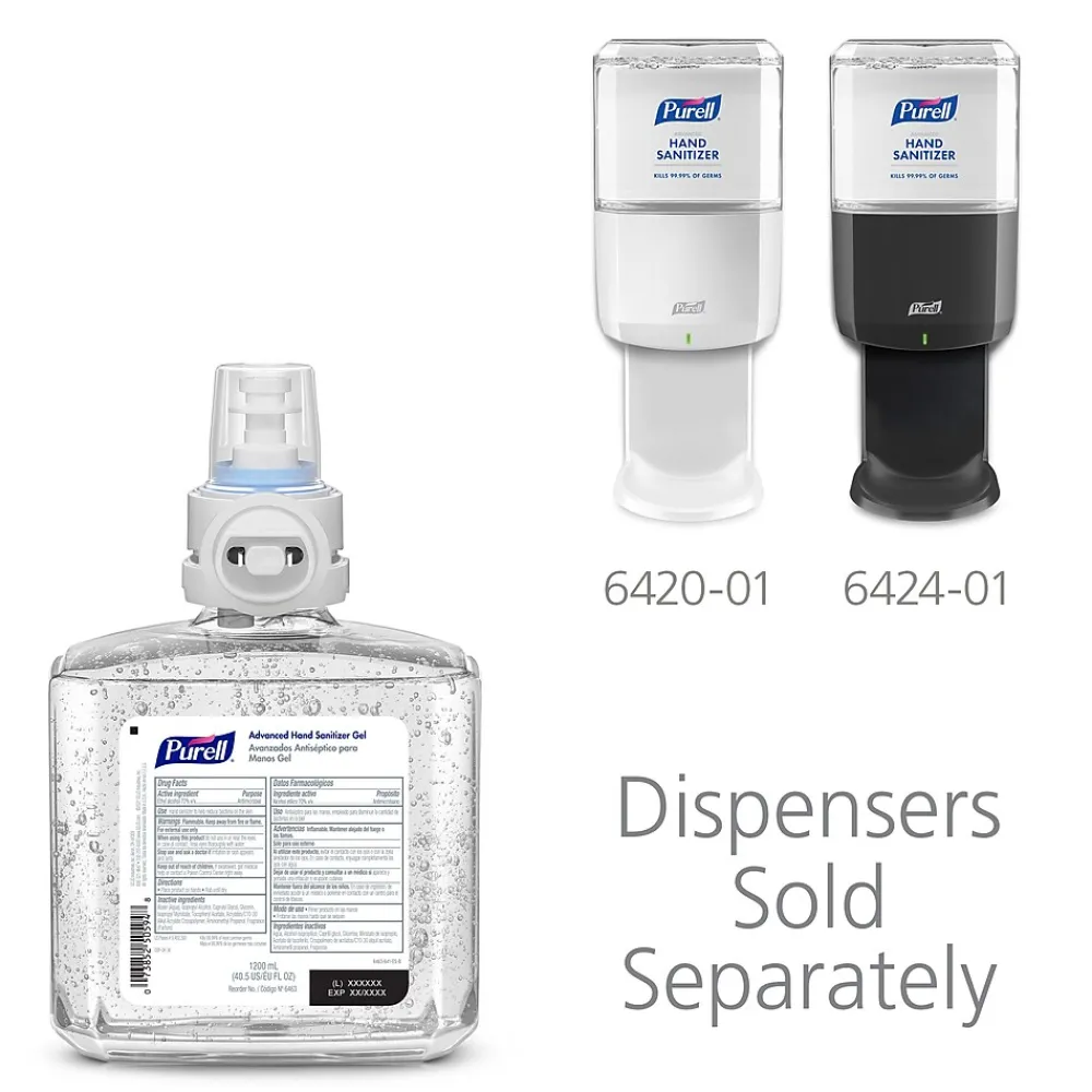 Advanced 70% Alcohol Gel Hand Sanitizer Refill for ES6 Dispenser, 1200 mL, 2/Carton (6463-02)<Purell Sale