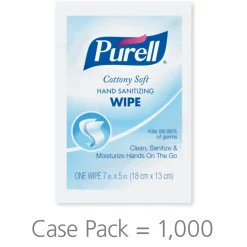 Cottony Soft Antibacterial Hand Sanitizing Wipes, 1000/Carton (9026-1M)<Purell Sale