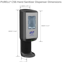 CS6 Automatic Wall Mounted Hand Sanitizer Dispenser, Graphite (6524-01)<Purell Discount