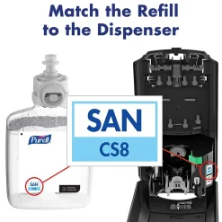 CS8 Automatic Wall Mounted Hand Sanitizer Dispenser, for CS8 1200 mL Hand Sanitizer Refills, White (7820-01)<Purell New