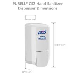 CS Wall Mounted Hand Sanitizer Dispenser, White (4121-06)<Purell Online