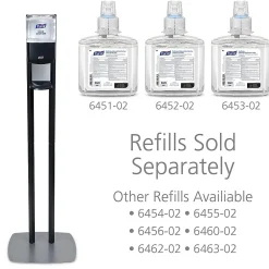 ES6 Automatic Floor Stand Hand Sanitizer Dispenser, Graphite/Black (7216-DS)<Purell Best