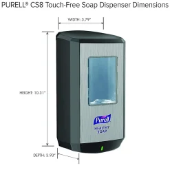 HEALTHY SOAP CS8 Automatic Wall Mounted Hand Soap Dispenser, Graphite (7834-01)<Purell Clearance