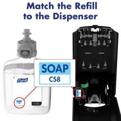HEALTHY SOAP CS8 Automatic Wall Mounted Hand Soap Dispenser, Graphite (7834-01)<Purell Clearance