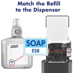 HEALTHY SOAP ES8 Automatic Wall Mounted Hand Soap Dispenser, Black (7734-01)<Purell New