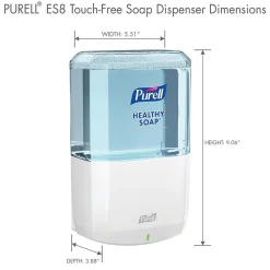 HEALTHY SOAP ES8 Automatic Wall Mounted Hand Soap Dispenser, White (7730-01)<Purell Online