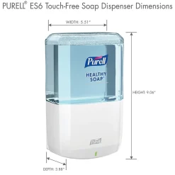 HEALTHY SOAP ES6 Automatic Wall Mounted Hand Soap Dispenser, White (6430-01)<Purell Outlet
