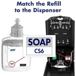 HEALTHY SOAP Foaming Hand Soap Refill for CS6 Dispenser, 1200 ml, 2/Carton (6574-02)<Purell