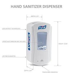 LTX-12 Automatic Wall Mounted Hand Sanitizer Dispenser, White (1920-04)<Purell Outlet