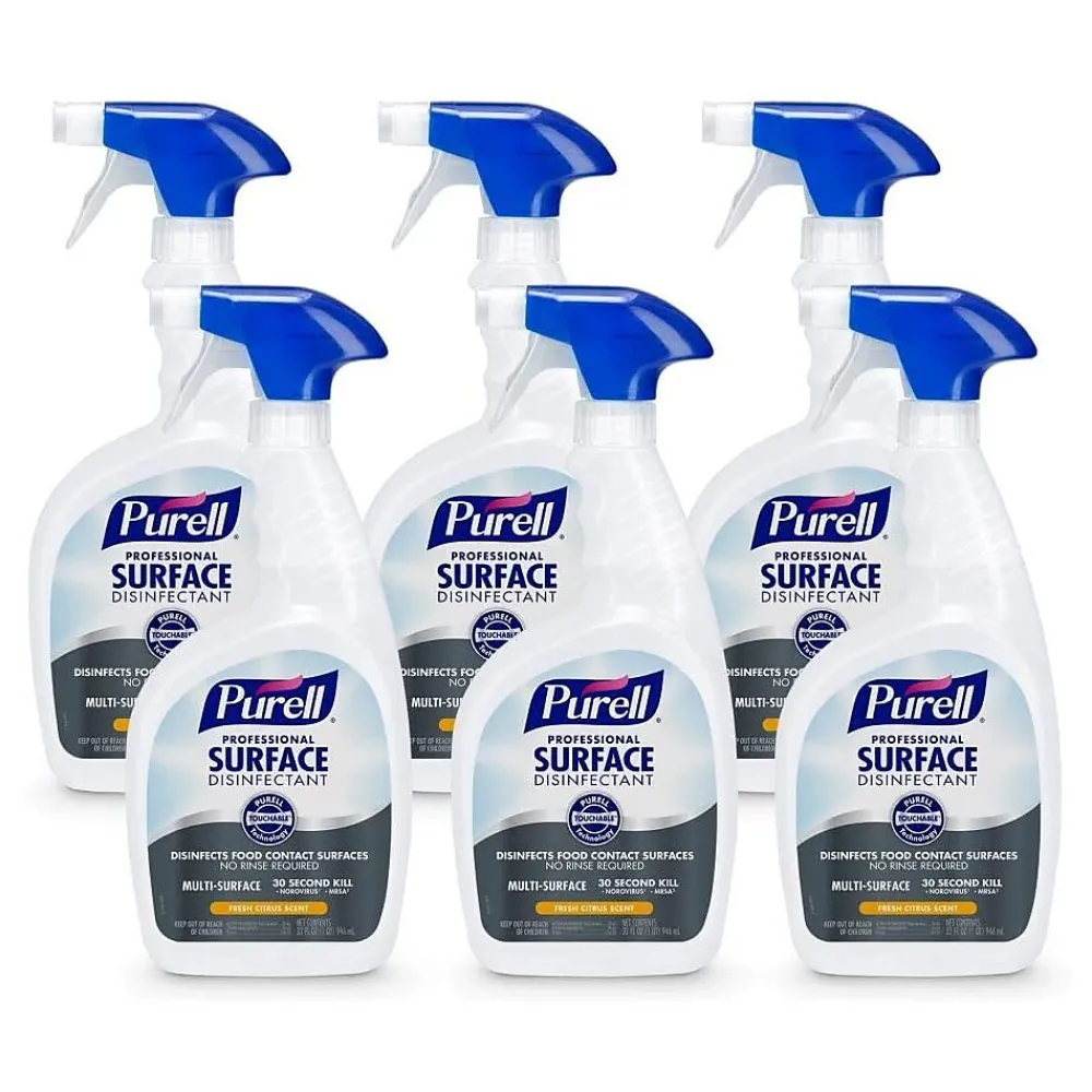 Professional Surface Disinfectant Spray, Fresh Citrus Scent, 32 oz., 6/Carton (3342-06CT)<Purell Outlet