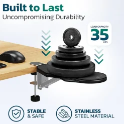 Sale Purely E5720 Ergonomic Arm/Elbow Support Rest for Desk, Computer Desk Arm Extender, Black (PARE5720)