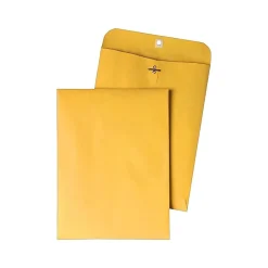 Outlet Quality Park Clasp & Moistenable Glue Kraft Catalog Envelopes, 6" x 9", Kraft, 100/Box (QUA37755)
