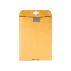Quality Park ClearClasp Redi-Tac Kraft Catalog Envelopes, 9" x 12", Brown Kraft, 100/Box (QUA43568)