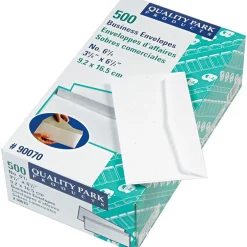 Outlet Quality Park Contemporary Style #6 3/4 Business Envelope 3 5/8" x 6 1/2", White, 500/Box (QUA90070)