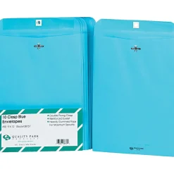 Outlet Quality Park Fashion Clasp & Moistenable Glue Catalog Envelope, 9" x 12", Blue, 10/Pack (38737)