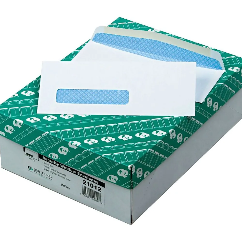 Quality Park Gummed Catalog Envelope, 3 5/8" x 8 5/8", White, 500/Bx (21012)