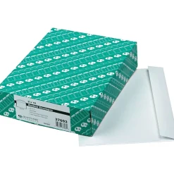 Discount Quality Park Gummed Catalog Envelope, 9" x 12", Woven White, 100/Box (37693)