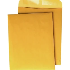 Clearance Quality Park Gummed Kraft Catalog Envelope, 12" x 15 1/2", Light Kraft, 100/Box (41967)