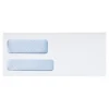 Clearance Quality Park Gummed Security Tinted #9 Double Window Envelopes, 3 7/8" x 8 7/8", White Wove, 500/Box (QUA24524)