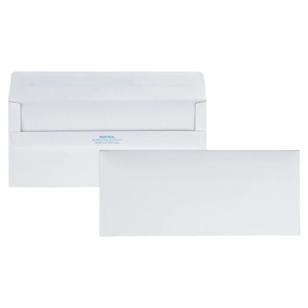 Quality Park Redi-Seal #10 Business Envelopes, 4 1/8" x 9 1/2", White Wove, 500/Box (QUA11118)