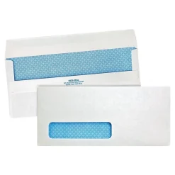 Hot Quality Park Redi-Seal Security Tinted #10 Window Envelope, 4 1/8" x 9 1/2", White Wove, 500/Box (21418)