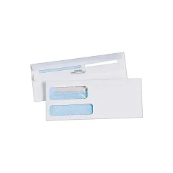 Discount Quality Park Redi-Seal Security Tinted #10 Double Window Envelopes, 4 1/8" x 9 1/2", White, 500/Box (QUA24559)