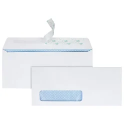Sale Quality Park Redi-Strip Self Seal #10 Window Envelope 4 1/8" x 9 1/2", White, 500/Box (QUA69222)