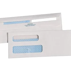 Discount Quality Park Self Seal Security Tinted #8 5/8 Double Window Envelope 3 5/8" x 8 5/8", White, 500/Box (QUA24539)