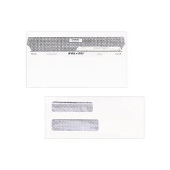 Online Quality Park Self Seal Security Tinted #8 Double Window Envelopes, 3 5/8" x 8 5/8", White Wove, 500/Box