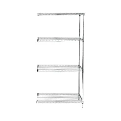 Shelving*Quantum Storage Systems 4 Shelf Wire Extra Shelves, 18"W, Chrome (AD74-1872C)