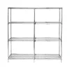 Shelving*Staples Quantum Storage Systems Wire Add-on Kit 4-Shelf Metal Unit, 72"W, Chrome (AD74-2472C)