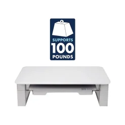 Online Quartet Adjustable Riser with Dry-Erase Board, White (Q090GMRW01)