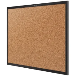 Bulletin*Quartet Classic Cork Bulletin Board, Black Frame, 2'W x 1.5'H (2301B)
