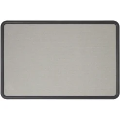 Bulletin*Quartet Contour Fabric Bulletin Board, Black Frame, 3'H x 4'W (7694G)