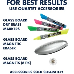 Dry Erase*Quartet Infinity Magnetic Glass Dry-Erase Whiteboard, Black, 3' x 2' (G3624B)