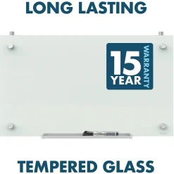 Dry Erase*Quartet Infinity Magnetic Glass Cubicle Dry-Erase Whiteboard, 2.5' x 2' (PDEC1830)